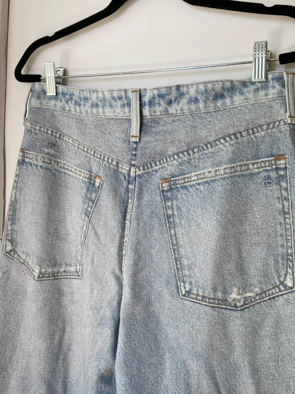 NWT Rag & Bone Miramar Sofie Wide-Leg Pants Sweatpant Jeans 30 Light Blue - Picture 12 of 16
